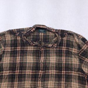 GH Bass & Co Tartan Flannel Button Up Casual Shirt Womens Size Medium M Green